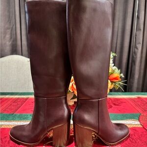 Unisa Cognac Brown Faux Leather Knee-High Boots - Size 8.5M